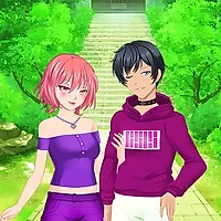 Anime Koppel Aankleden